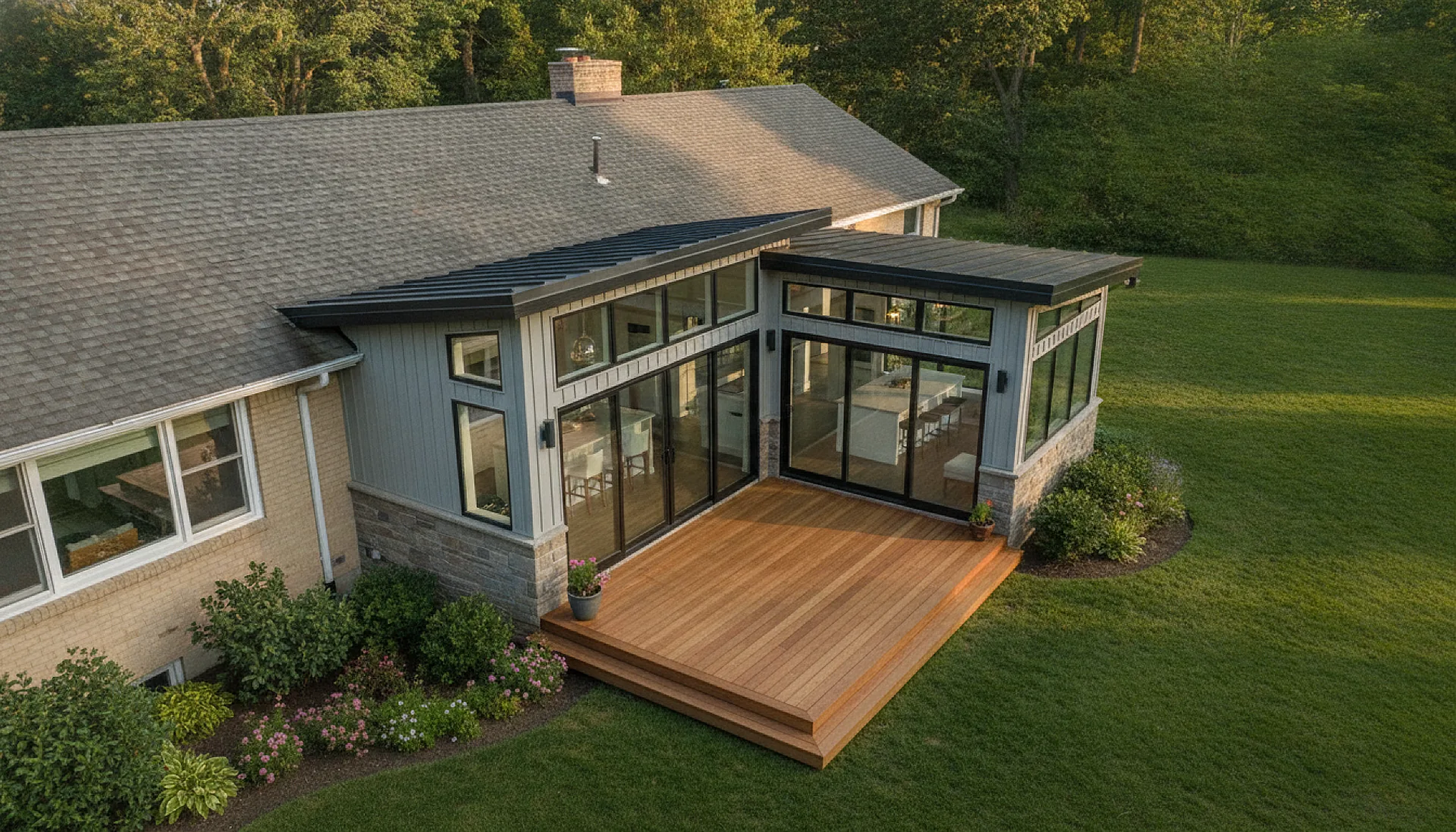 Completed project aerial view
