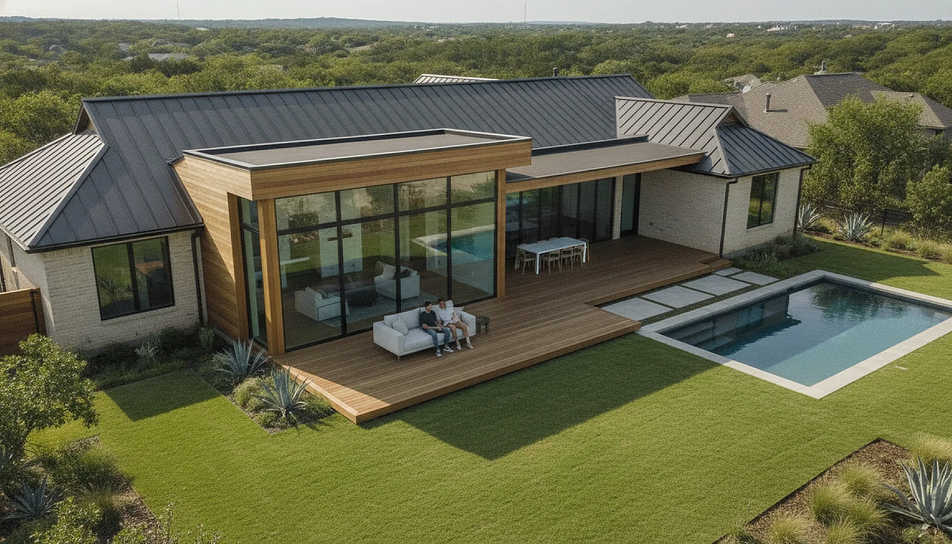 Completed project aerial view