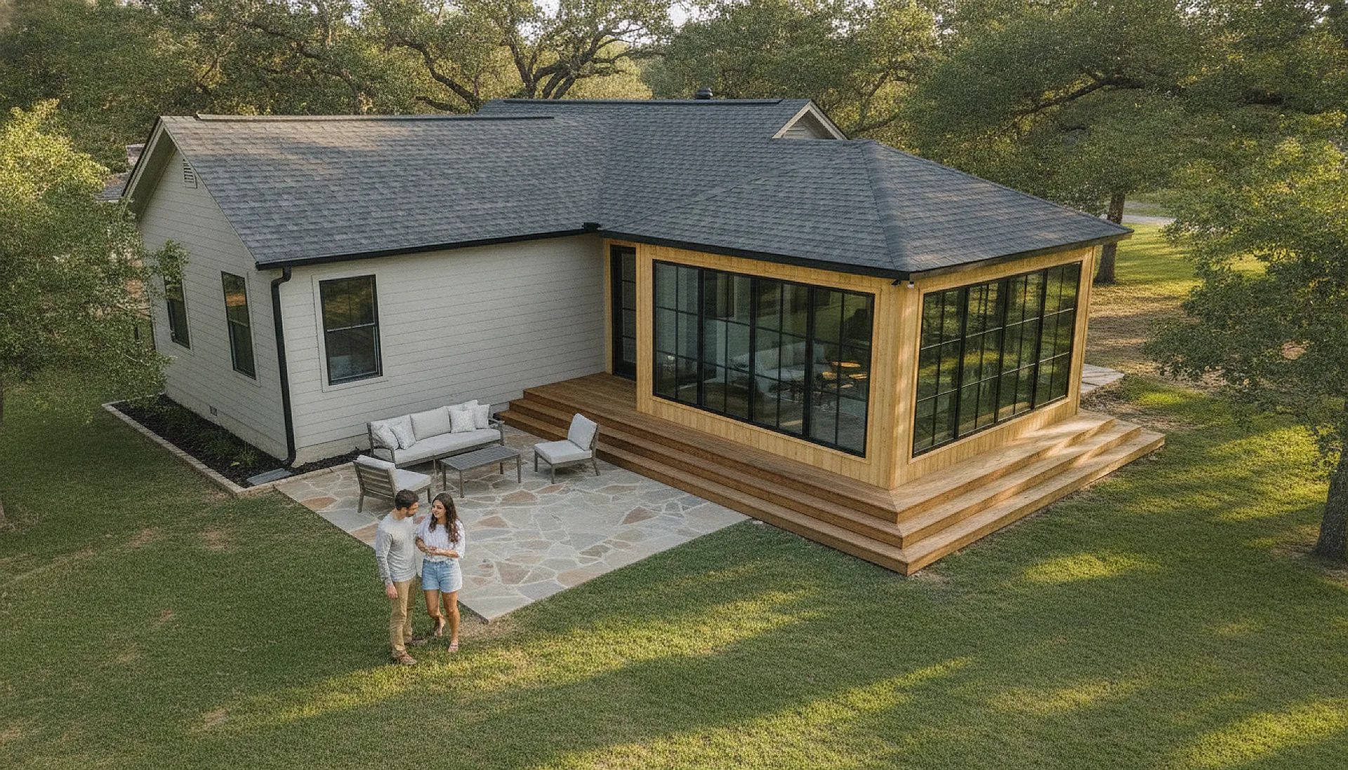 Completed project aerial view