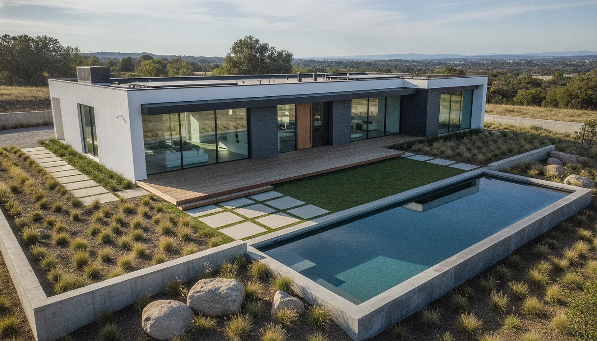 Completed project aerial view