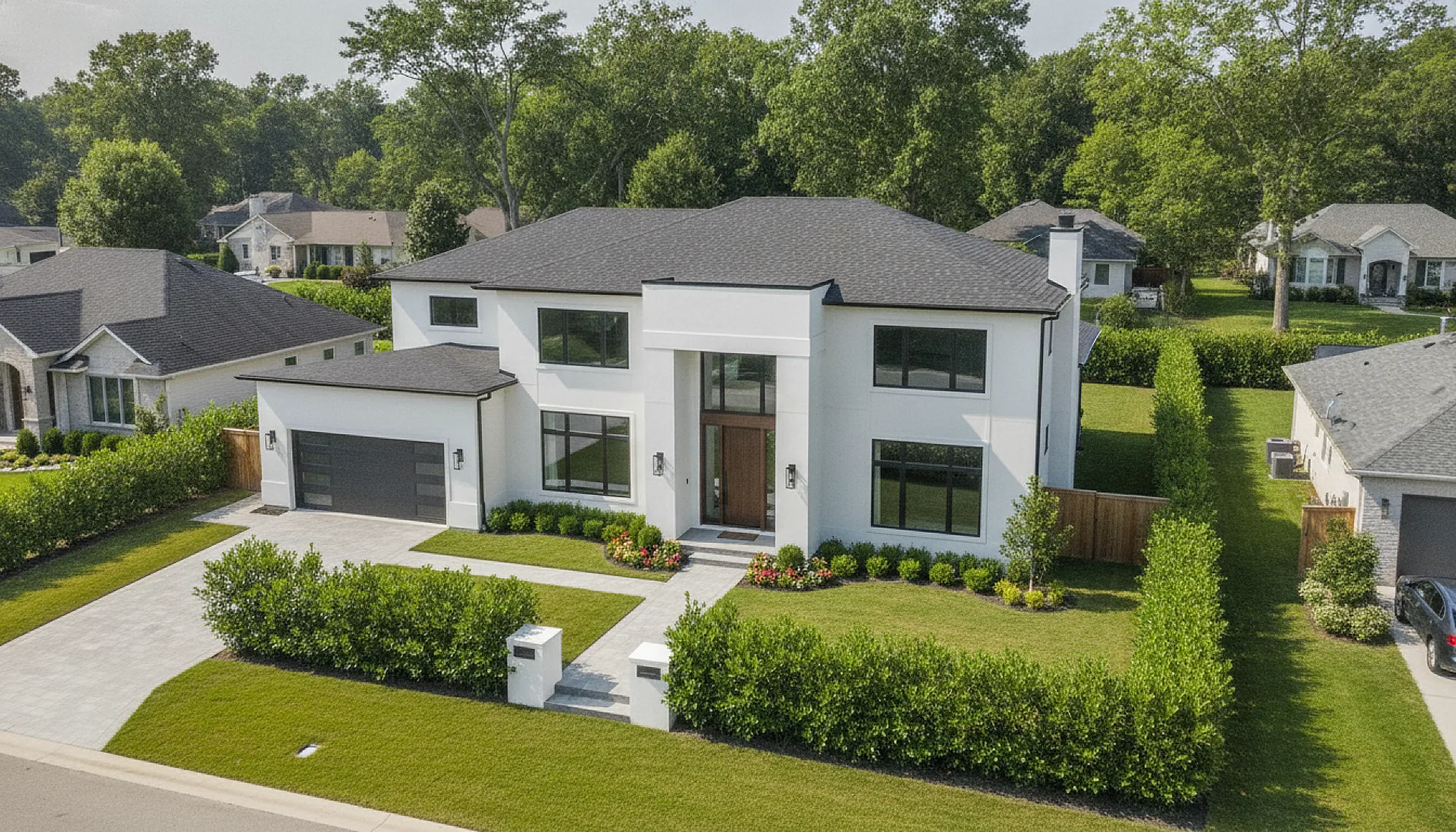 Completed project aerial view