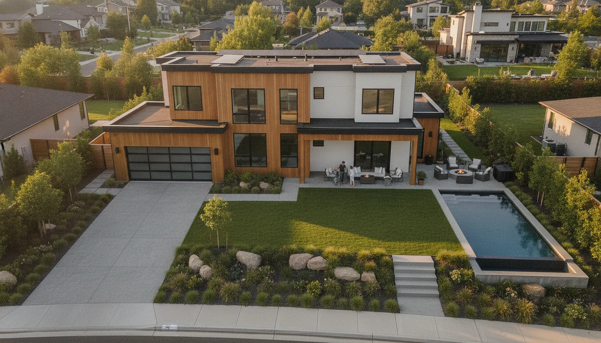 Completed project aerial view
