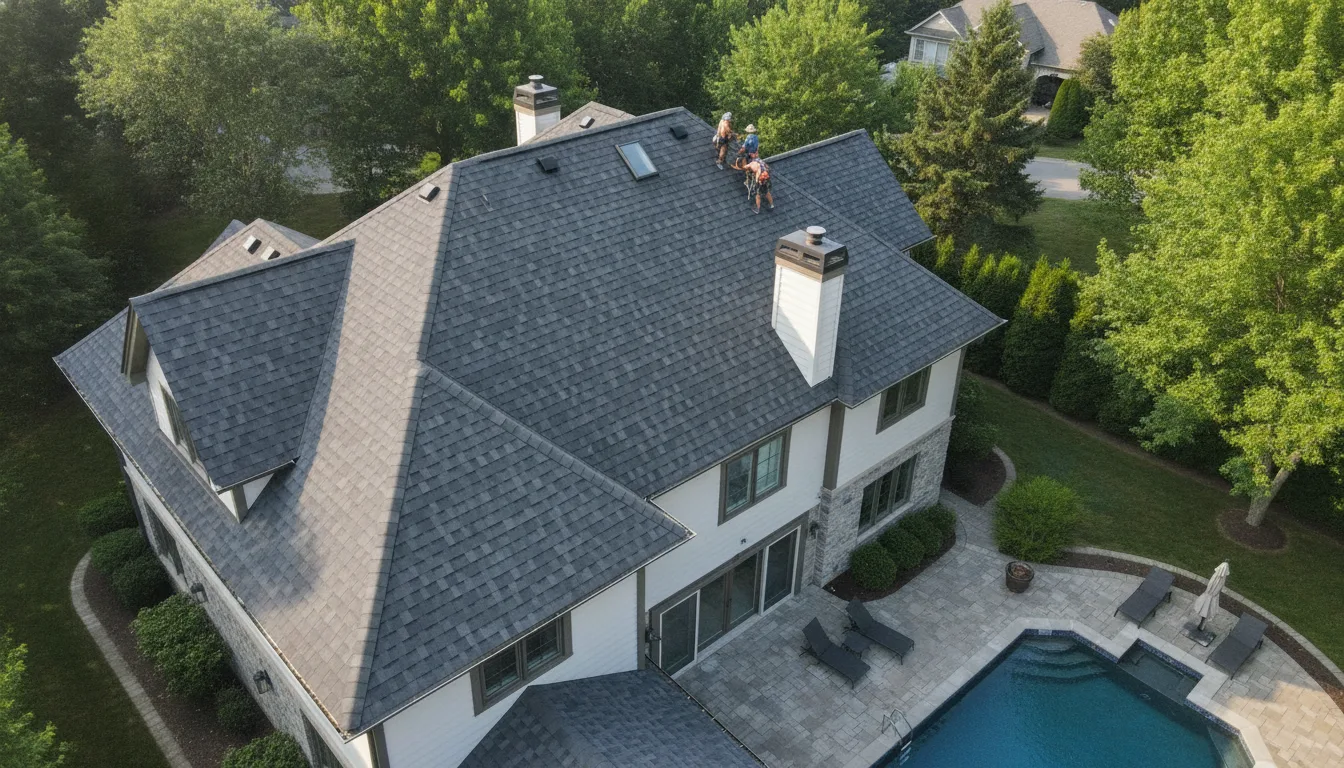 Completed project aerial view